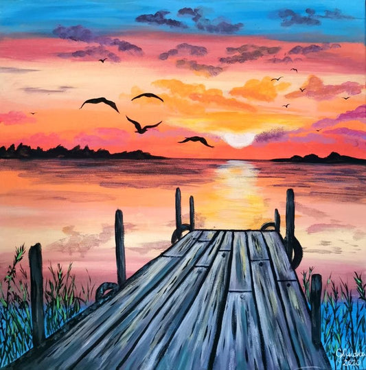 Paint & Chai: Serenity at Sunset-Mental Health Awareness Week Special